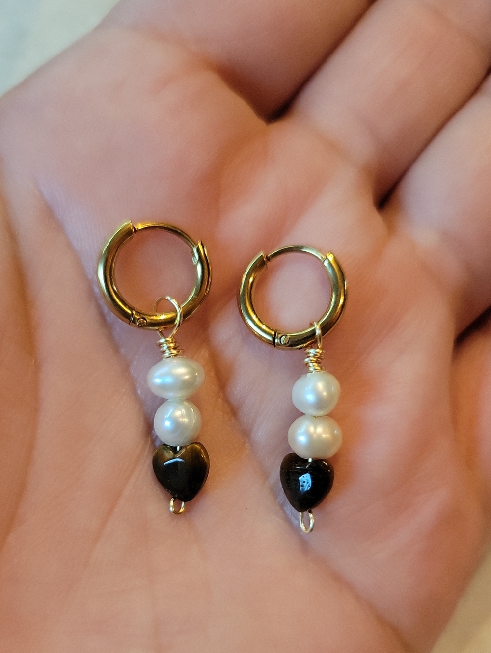Tigers Eye Freshwater Pearl Earrings